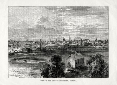 منظر لمدينة ملبورن ، فيكتوريا ، أستراليا ، 1877 بواسطة غير معروف