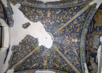 منظر للسقف المقبب ، من Cappella di Santa Matrona (في الهواء الطلق) بواسطة غير معروف