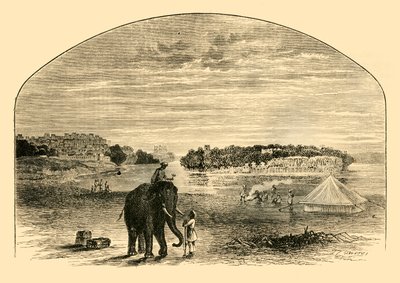 منظر على نهر السند ، 1890. بواسطة غير معروف