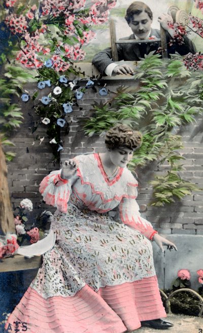 بطاقة بريدية فرنسية عتيقة ، c1900 بواسطة غير معروف
