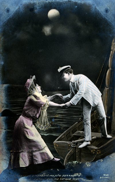 بطاقة بريدية فرنسية عتيقة ، c1900 بواسطة غير معروف
