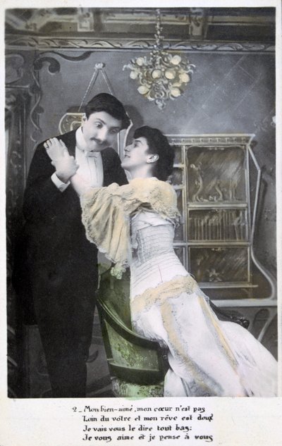 بطاقة بريدية فرنسية عتيقة ، c1900 بواسطة غير معروف