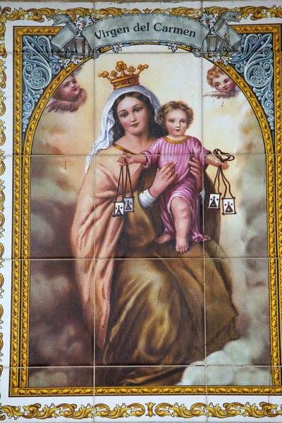 Virgen del Carmen mosaic MalagaEspagne بواسطة غير معروف