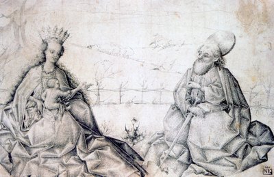 العذراء والطفل مع القديس بولس ، 1450 بواسطة غير معروف