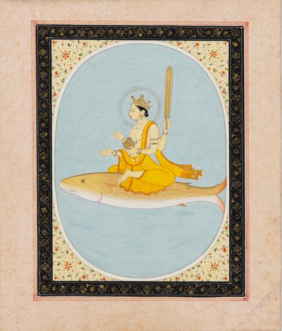 فيشنو مثل الصورة الرمزية للأسماك ، ماتسيا ، 1805-1815 بواسطة غير معروف