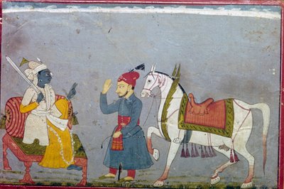 Vishnu في تجسده العاشر كـ White Houre Kalki ، 1710-1720 بواسطة غير معروف