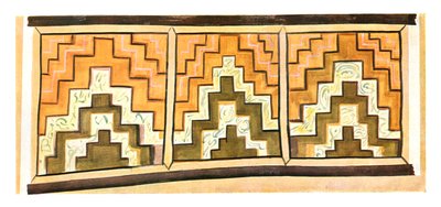 زخرفة الجدار في دير ستيلوس ، تركيا ، 1928. بواسطة غير معروف