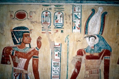 رسم على جدران رمسيس الثالث قبل حورس ، وادي الملكات ، الأقصر ، مصر ، القرن الثاني عشر قبل الميلاد بواسطة غير معروف