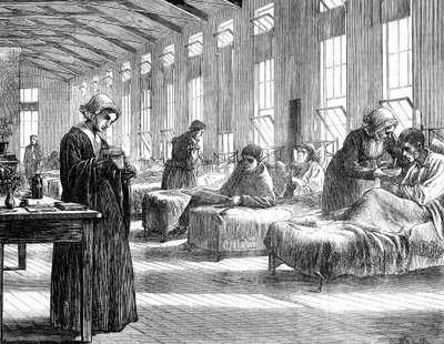 جناح في مستشفى هامبستيد للجدري ، 1871 بواسطة غير معروف