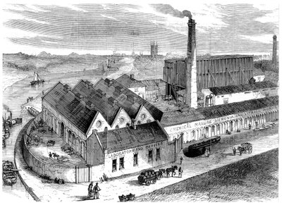 مصنع ويبس الكيميائي ، ديجليس ، ورسيسترشاير ، 1869 بواسطة غير معروف