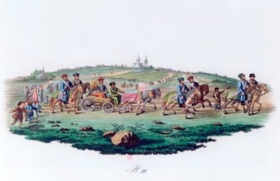 موكب الزفاف ، روسيا ، 1820 بواسطة غير معروف