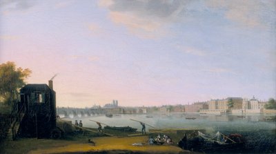 "جسر وستمنستر ووايتهول من لامبيث" ، c1775 بواسطة غير معروف