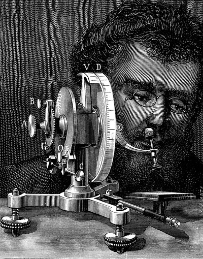 William Wollastons يعكس مقياس الزوايا لقياس زوايا البلورات ، 1874 بواسطة غير معروف