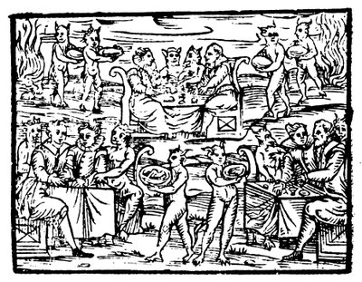السحرة والسحرة يحتفلون في السبت ، 1608 بواسطة غير معروف