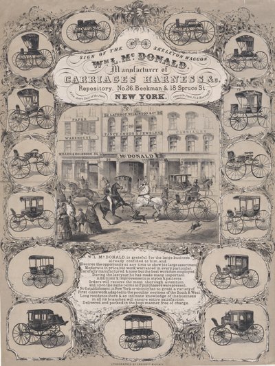 وم. L. McDonald، Manufacturer of Carriage Harness & Co.، No. 26 Beekman & 1 ...، 1852-86. بواسطة غير معروف