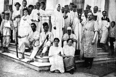 الجنود الجرحى تحت رعاية الصليب الأحمر الصربي ، الحرب العالمية الأولى ، 1914 بواسطة غير معروف