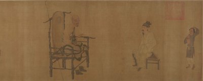 Xiao Yi الحصول على مخطوطة Lanting من الراهب Biancai. بواسطة غير معروف