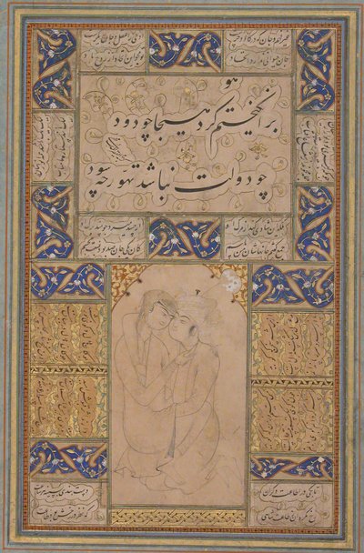 عشاق الشباب يحتضنون ، القرن السادس عشر. بواسطة غير معروف