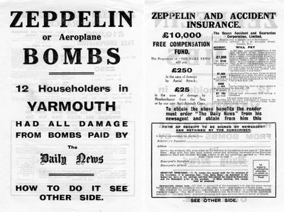 إعلان Zeppelin والتأمين ضد الحوادث ، 1910 بواسطة غير معروف