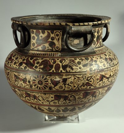 الديناصورات الشرقية اليونانية ، نمط الماعز البري الأوسط ، من Cerveteri ، c.615 قبل الميلاد (الفخار) بواسطة غير معروف غير معروف