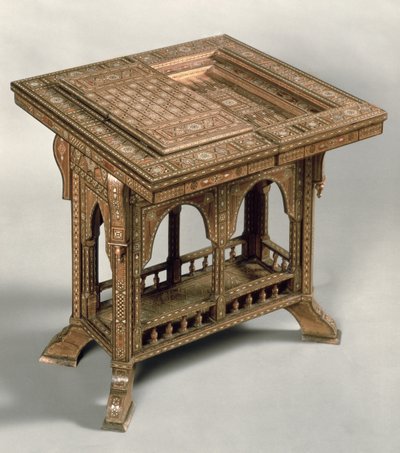 طاولة ألعاب ، مع تطعيم من العاج والأبنوس ، برتغالي هندي ، c.1830. بواسطة غير معروف غير معروف