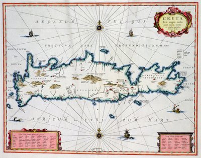 خريطة توضح جزيرة كريت ، حوالي 1570 ، بقلم أبراهام أورتيليوس (1527-1598) بواسطة Unbekannt Unbekannt