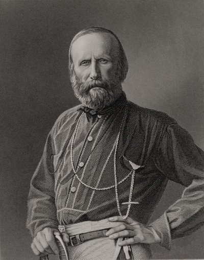 صورة لجوسيبي غاريبالدي (1807-82) منقوش بواسطة ويليام هول (1807-71) من صورة فوتوغرافية ، حانة. بقلم ويليام ماكنزي بواسطة غير معروف غير معروف