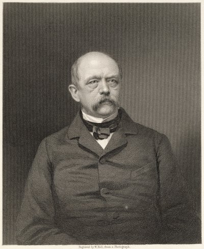 صورة لأوتو فون بسمارك (1815-1898) منقوش بواسطة ويليام هول (1807-71) من صورة فوتوغرافية ، حانة. بقلم ويليام ماكنزي بواسطة غير معروف غير معروف