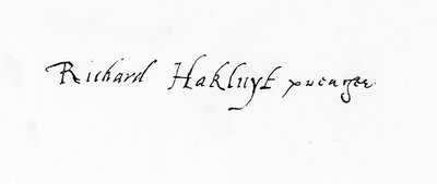 توقيع ريتشارد هكلويت (c.1552-1616) بواسطة غير معروف غير معروف