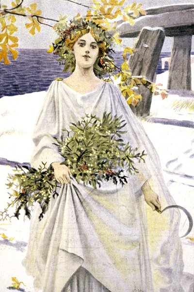 كاهن يقطف الهدال، حوالي عام 1900 (رسم توضيحي) بواسطة فنان غير معروف