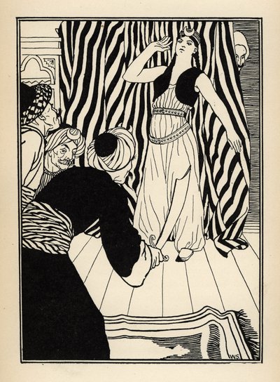سلطان يخفي البارون دي مونشاوزن. رسم إيضاحي لويليام سترانج (1859-1921) وجي بي كلارك من "مغامرات بارون مونشاوزن (مونشهاوزن) لرودولف إريك راسب (1736-1794) (1789) بواسطة غير معروف