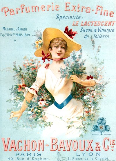 ملصق إعلاني لعطور فاشون بافو حوالي عام 1891 بواسطة فنان غير معروف