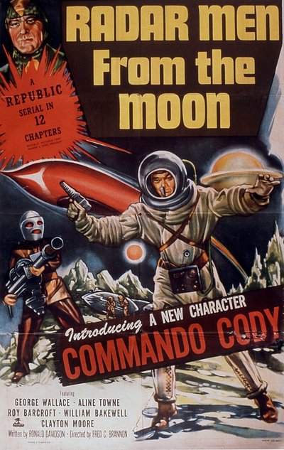 ملصق لفيلم رجال الرادار من القمر لفريد برانون مع جورج والاس ألين تاون وروي باركروفت 1952 بواسطة غير معروف