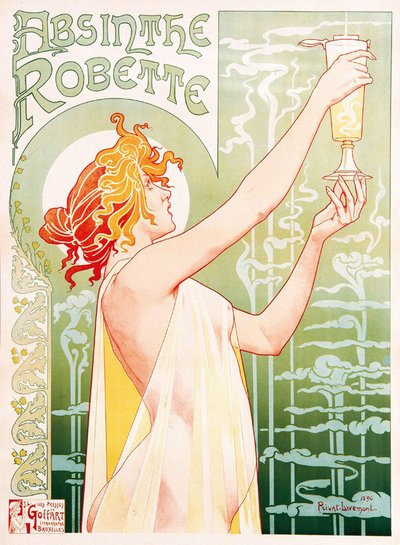 ملصق إعلاني لـ Absinthe Robette بواسطة فنان غير معروف