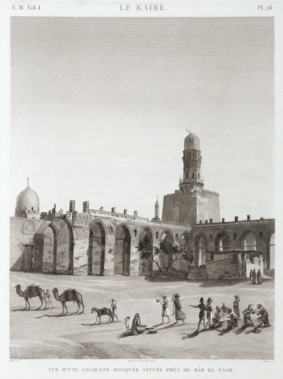 مسجد أثري بالقرب من باب النصر ، القاهرة ، مصر ، عام 1798 بواسطة غير معروف