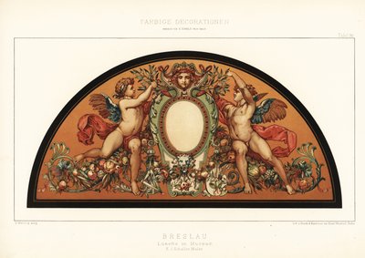 شاشة الفن الحديث في متحف فروتسواف ، بولندا ، 1890 (الطباعة الحجرية الملونة) بواسطة فنان غير معروف