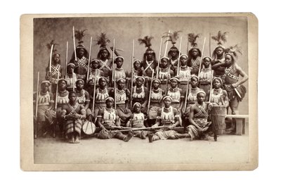 محاضرة جماعية أشانتي ، ألمانيا 1890 (صورة بالأبيض والأسود) بواسطة غير معروف