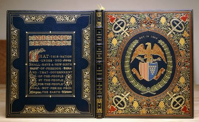 ربط كتاب "خطاب غيتيسبيرغ والخطاب الافتتاحي الثاني ، 1928 بواسطة غير معروف