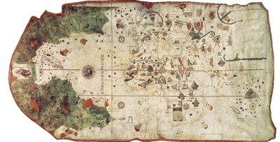 كوسا، خوان دي لا (1460-1510). رسام خرائط. خريطة خوان دي لا كوسا (1500). إسبانيا. مدريد (مجتمع الحكم الذاتي). مدريد. متحف البحرية بواسطة فنان غير معروف