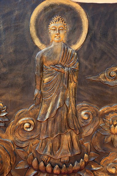 Chue Thien Lam Go البوذي باغودا. شاكياموني بوذا. فاراد مودرا: Gastre of Charity. لا يحدث. فيتنام بواسطة غير معروف