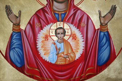 Detail of an icon in St Stephen