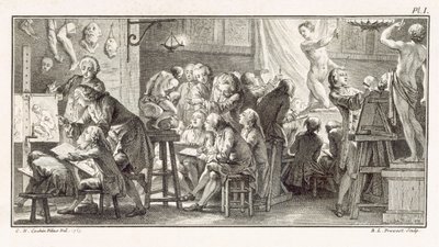 فصل الرسم ، رسم توضيحي من "قاموس العلوم" بقلم M. de Lande ، حوالي 1770 (litho) بواسطة غير معروف