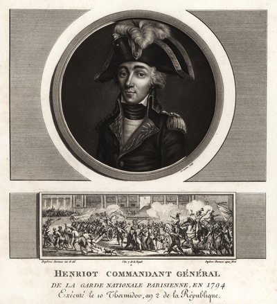 أعدم فرانسوا هنريوت ، زعيم اليعاقبة ، القائد العام للحرس الوطني الباريسي ، 1794 بواسطة غير معروف