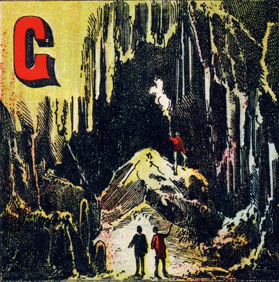 G: الكهف. أنواع الكهوف الطبيعية - نقش مستخرج من الأبجدية الجغرافية. Guerin-Muller et Cie ، محرران ، باريس بواسطة غير معروف
