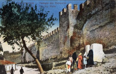 اليونان ، ثيسالونيكي (أو سالونيك): بقايا الجدران - بطاقة بريدية 1914-1918 بواسطة غير معروف