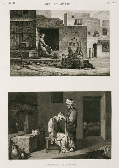 معدات وأدوات حديدية - مطحنة وحلاق ، مصر ، ج 1798 بواسطة غير معروف