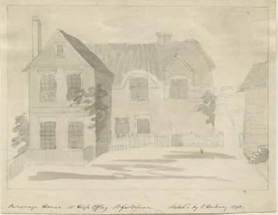 High Offley - القسيس: الرسم بالقلم الرصاص وغسل ، 1790 بواسطة غير معروف
