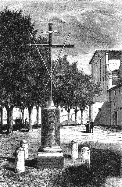 تاريخ روما القديمة. رهبنة الإخوة الأصاغر Capuchin فوق ميدان Barberini في روما صليب المسيح بواسطة غير معروف