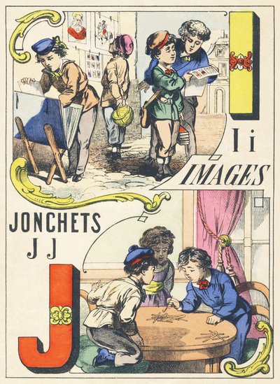 IJ: images، jonchets - Games Alphabet، c.1890 (شكل توضيحي) بواسطة غير معروف