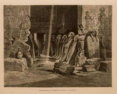 منظر داخلي لمعبد أبت في الكرنك ، مصر رسم توضيحي من أطلس مصر بواسطة غير معروف